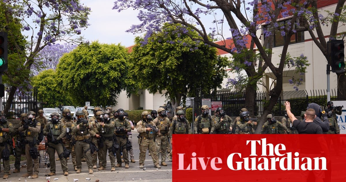 Nationwide guard troops despatched by Trump arrive in LA following protests towards immigration raids – US politics stay | US information