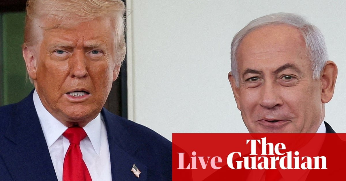 Benjamin Netanyahu arrives at White Home to fulfill Donald Trump amid oblique ceasefire talks – US politics reside | Trump administration Benjamin Netanyahu arrives at White Home to fulfill Donald Trump amid oblique ceasefire talks – US politics reside | Trump administration