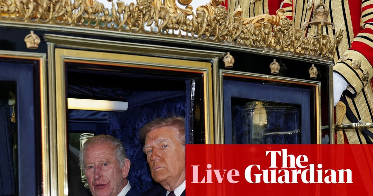 Hundreds of anti-Trump protesters march in London as king and senior royals host US president in Windsor – UK politics dwell | Politics