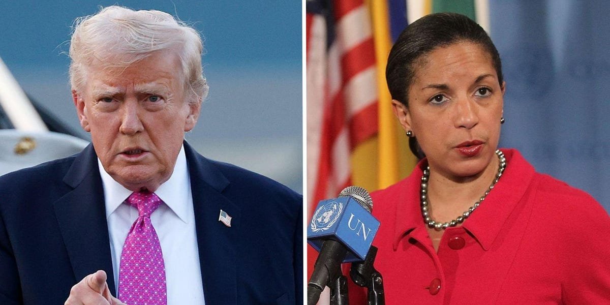 Trump Calls for Netflix Fireplace Susan Rice From Board Amid Deal Talks